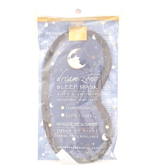Earth Therapeutics Dream Zone Sleep Eye Mask Soft & Smooth Adjustable Strap NEW - Picture 1 of 3